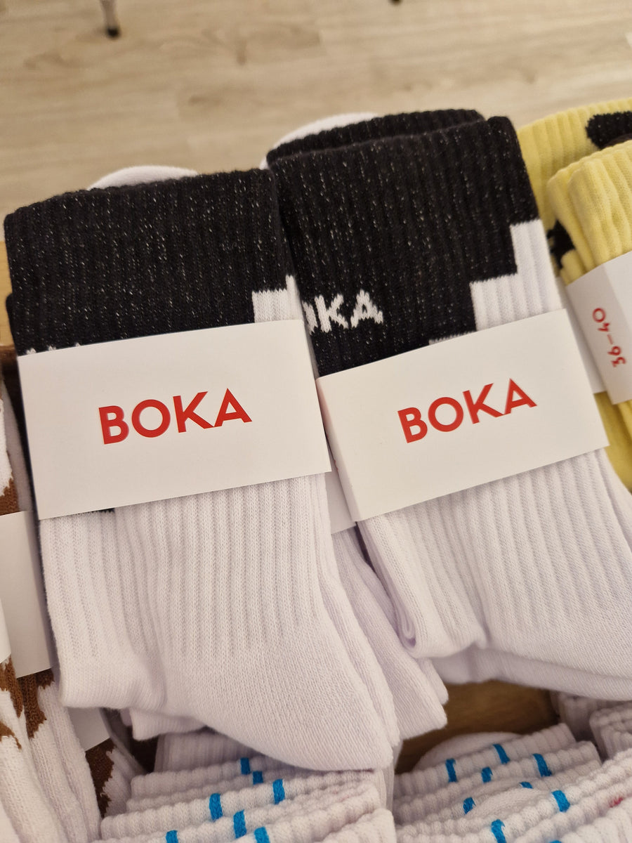 Boka Socken Stufe schwarz weiß